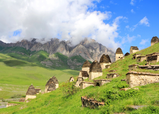 An ancient hillside village in Georgia