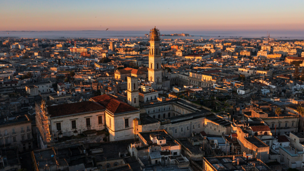 An aerial view of Lecce, the Florence of the South