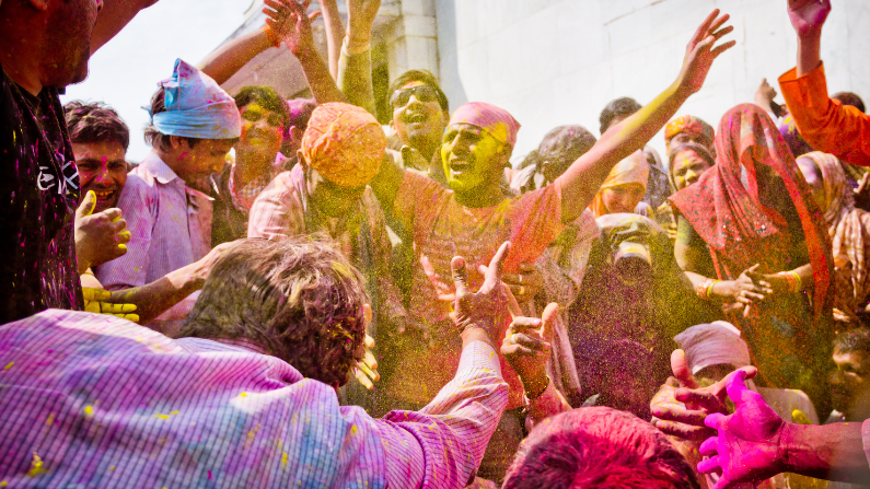 The Holi Festival in India is one of the most colorful festivals in the world